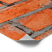 古いレンガの壁のテクスチャを閉じ込め、建築家 ポスター (角)