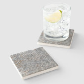 古いレンガの壁のテクスチャ、正方形コースター ストーンコースター (横)