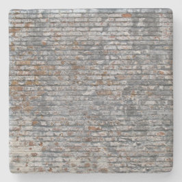 古いレンガの壁のテクスチャ、正方形コースター ストーンコースター