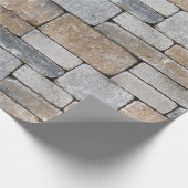 古いレンガの壁の包装紙 ラッピングペーパー (角)