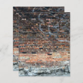 古いレンガの壁の背景スクラップブック紙 (正面/裏面)