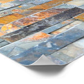 古いレンガの壁の背景 ポスター (角)