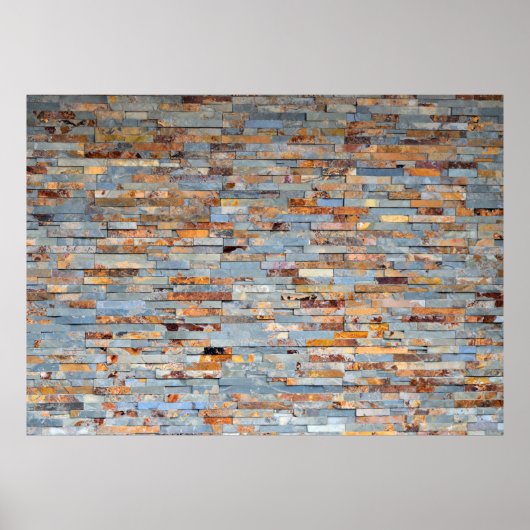 古いレンガの壁の背景 ポスター (正面)