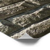 古いレンガの壁:テクスチ動揺してャ ポスター (角)