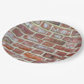 古いレンガの壁 ペーパープレート (アングル)