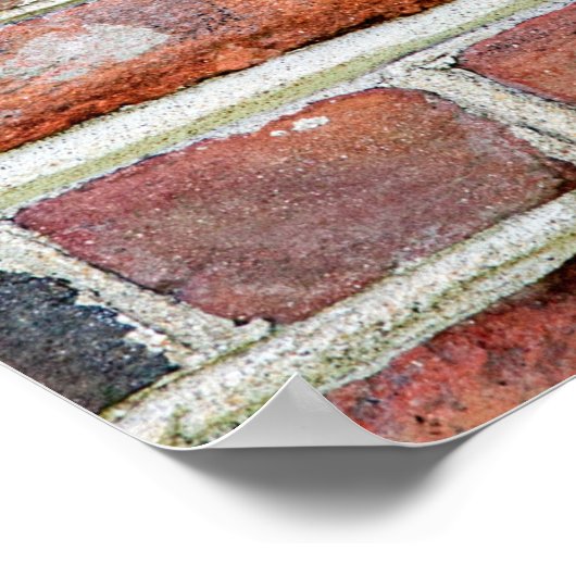 古いレンガの壁 ポスター (角)