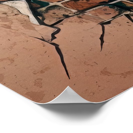 古いレンガの壁 ポスター (角)