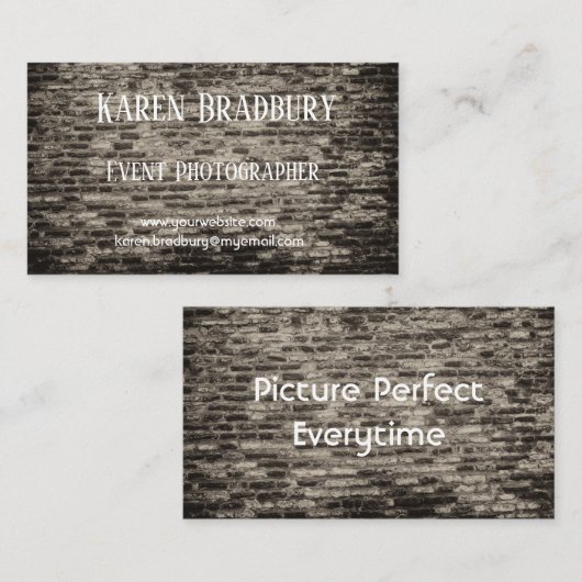 古いレンガの壁 名刺 (正面/裏面)