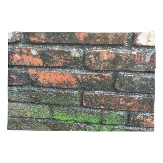 古いレンガの壁 枕カバー (裏面)