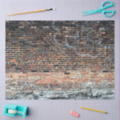 古いレンガ壁の背景20x30デコページ 薄葉紙 (クラフト)