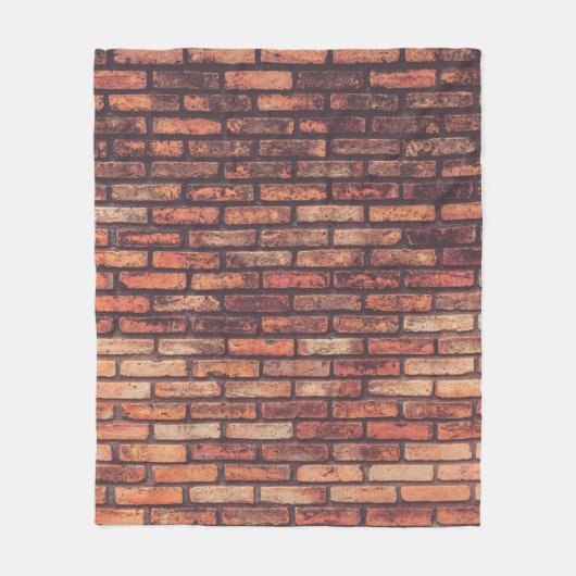 古いレンガ壁テクスチャ背景，ヒップ フリースブランケット (正面)