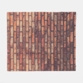 古いレンガ壁テクスチャ背景，ヒップ フリースブランケット (正面(横))