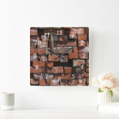 古いレンガ抽象芸術の壁時計 スクエア壁時計 (ホーム)