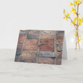 古いレンガ カード (黄色い花)