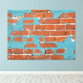 古いレンガ キャンバスプリント (インサイチュ (ウッドフロア))