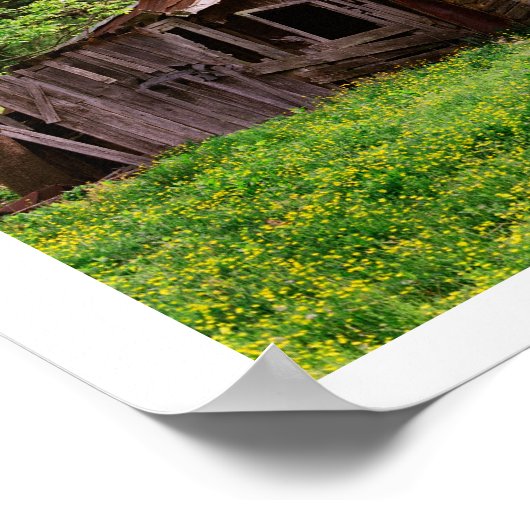 古いログキャビン ポスター (角)