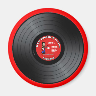 古いロッカーの男のレコードの磁石 マグネット