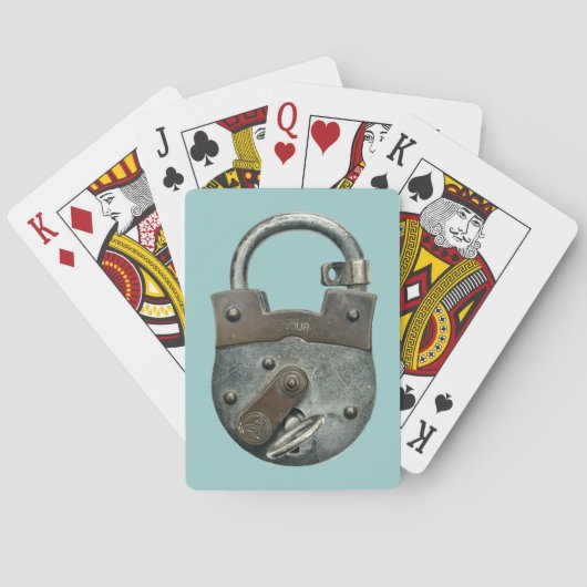 古いロックと鍵 トランプ (裏面)