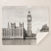 古いロンドン、黒と白。 シェルパブランケット (正面(横))