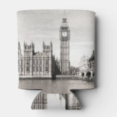 古いロンドン、黒と白。 缶クーラー (裏面)