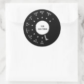 古いロータリー電話ダイヤル、電話番号の編集、クラシック ラウンドシール (バッグ)