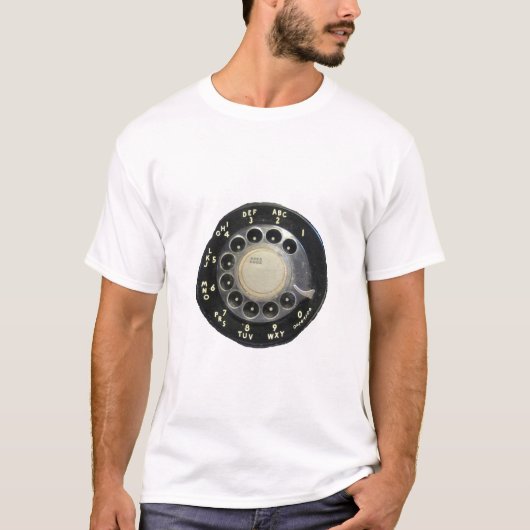 古いロータリー電話ダイヤル Tシャツ (正面)
