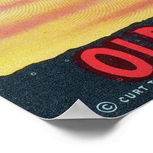 古いワイオミンカウボーイからのヴィンテージの挨拶 ポスター (角)