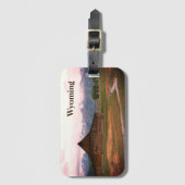 古いワイオミングの納屋の荷物のラベル ラゲッジタグ (正面縦)