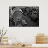 古いワイン樽 ポスター (キッチン)