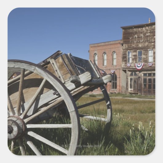 古いワゴンと店舗の前面ボディ州 スクエアシール (正面)