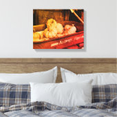 古いワゴンセピアのカボチャ動揺してヴィンテージ キャンバスプリント (インサイチュ (寝室))