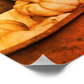 古いワゴンセピアのカボチャ動揺してヴィンテージ ポスター (角)