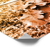 古いワゴンホイールガーデンブラックとホワイトヴィンテージ ポスター (角)