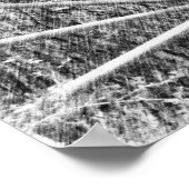 古いワゴンホイールブラックペンシルアート ポスター (角)