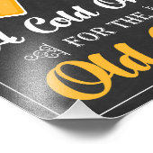 古いワンサインのための冷たいワン・応援とビール フォトプリント (角)