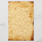 古いヴィンテージくしゃくしゃになった文房具2 便箋 (裏面)