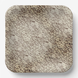 古いヴィンテージのウェディングレース ペーパープレート