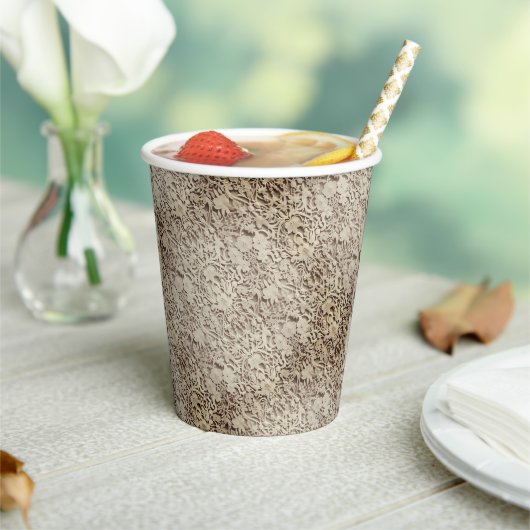 古いヴィンテージのウェディングレース 紙コップ (インサイチュ)