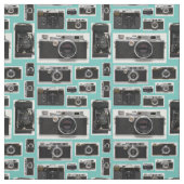 古いヴィンテージのカメラの写真 ファブリック (見本)
