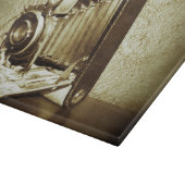 古いヴィンテージのカメラ カッティングボード (角)