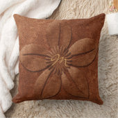 古いヴィンテージのスタイルの銅ライト織り目加工の花 クッション (ブランケット)