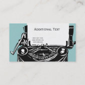 古いヴィンテージのタイプライターの作家の編集者の出版 名刺 (裏面)