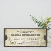 古いヴィンテージのチケットの誕生会 招待状 (スタンド正面)