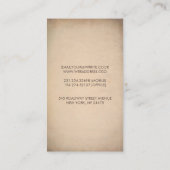 古いヴィンテージの世界地図の旅行者の冒険 名刺 (裏面)