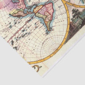 古いヴィンテージの旧式な世界地図のイラストレーションのスケッチ 薄葉紙 (詳細)