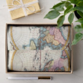 古いヴィンテージの旧式な世界地図のイラストレーションのスケッチ 薄葉紙 (ギフト)