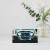 古いヴィンテージの自動前部グリルおよびヘッドライト 名刺 (スタンド正面)