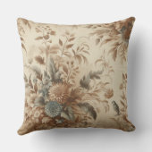 古いヴィンテージの葉のデザイン クッション (裏面)