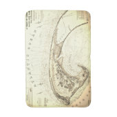 古いヴィンテージのProvincetownのケープコッドの地図 バスマット (正面縦)