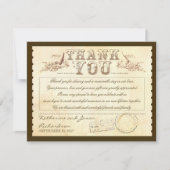 古いヴィンテージはチケット-カード感謝していしています サンキューカード (正面)